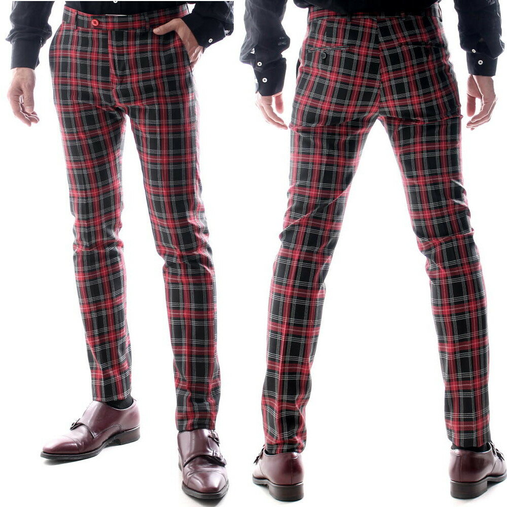 楽天市場】チェック 赤（ズボン・パンツ｜メンズファッション）の通販