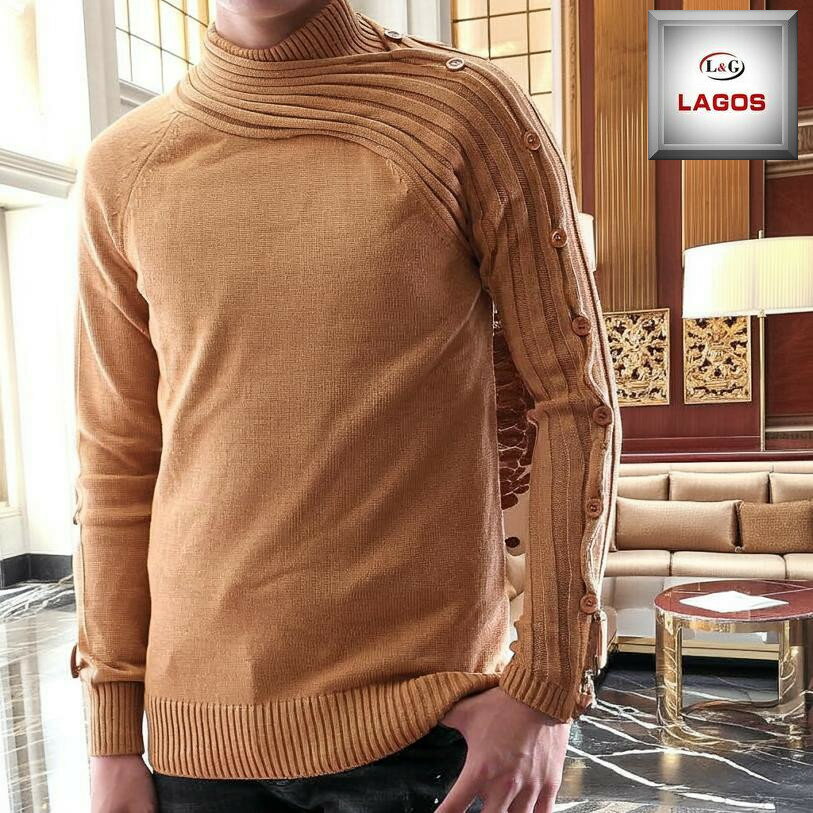 Crew Neck - ハイネック ニット セーター メンズ クルーネック 大きいサイズも入荷　秋冬春　コットン