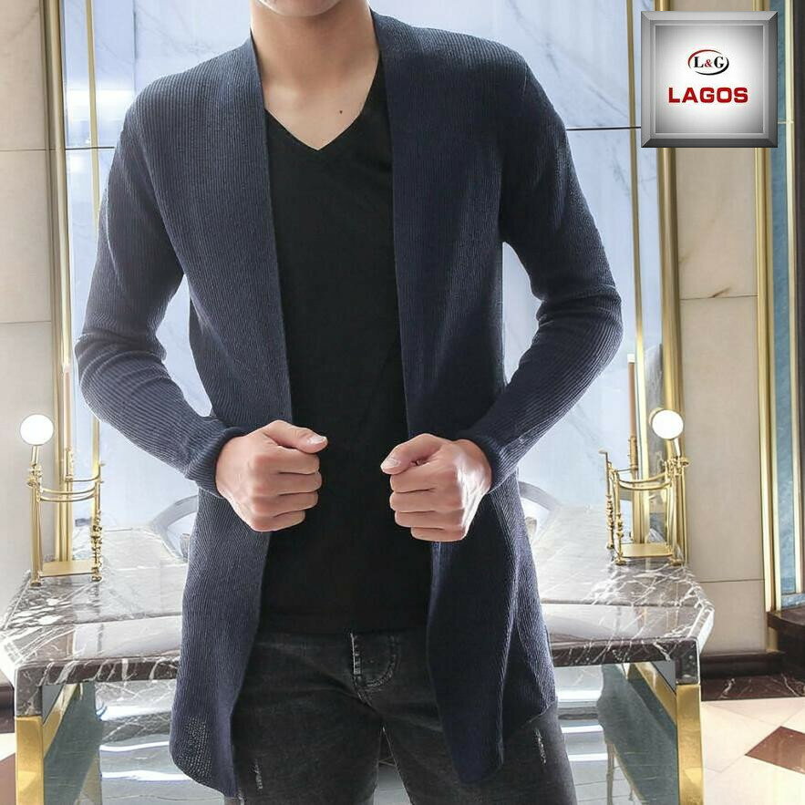 ロングカーディガンメンズ薄手/薄地...