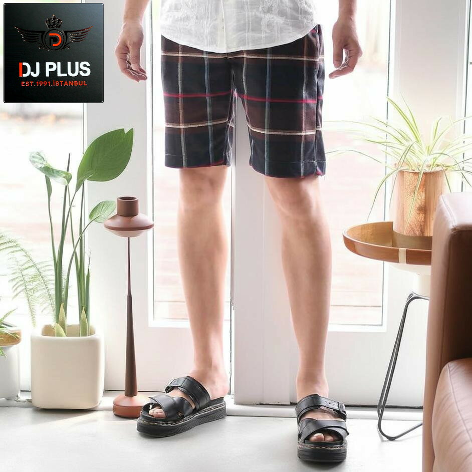 Jersey Pants - ハーフパンツ ショートパンツ チェック 膝上 ストレッチ スリム 30～36インチまで大きいサイズも入荷