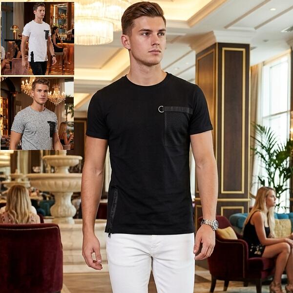 樂天商城 - Tシャツ メンズ 半袖 パンチング 黒/白/グレー ロゴ ストレッチ クルーネック 丸首　父の日　プレゼント