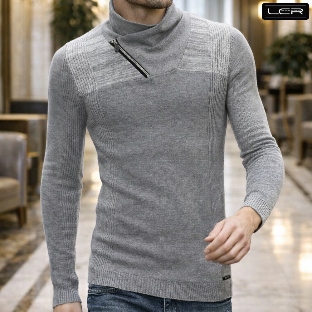 ニットハイネックニットセーターメン...