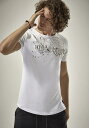 Tシャツ メンズ 半袖 立体ロゴ ペンキ散らしプリント クルーネック 丸首 白/カーキ M/L/XL/XXL 大きいサイズも入荷 父の日 プレゼント 父の日 プレゼント(4)