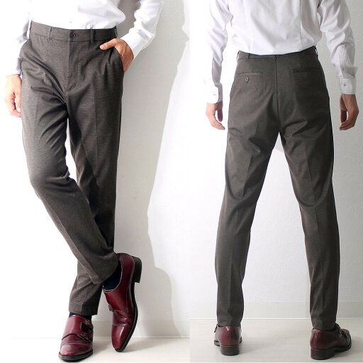 スラックス セットアップ ズボン テーパード イージーパンツ ストレッチ素材 グレー メンズ ビジネスパンツ ウォッシャブルタイプ 春/秋/冬 ゴルフ