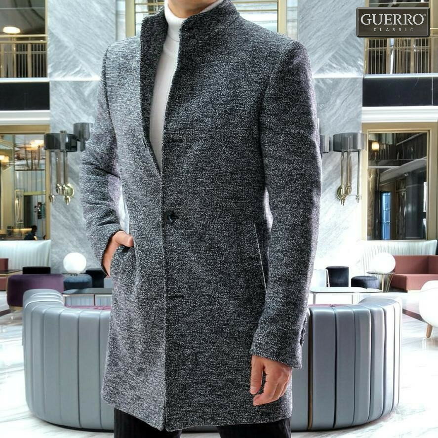<新品未使用>ツイードコート　グレー　ダーク　イタリア 新品未使用>ツイードコートグレーダークイタリア