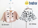 SALE! 50%OFF!! 2020秋冬 e-baby イーベビー ブチ柄アニマル耳フェイクファーマント:1824-28005