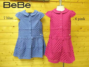 SALE!50%OFF!2017春夏【BeBe ベベ】ローンレースワンピース :120cm,130cm :1101-82520
