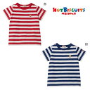 サンクスプライス☆MIKIHOUSE HOTBISCUITS ミキハウス ホットビスケッツ　ボーダー半袖Tシャツ：80cm,90cm,100cm：72-5204-828