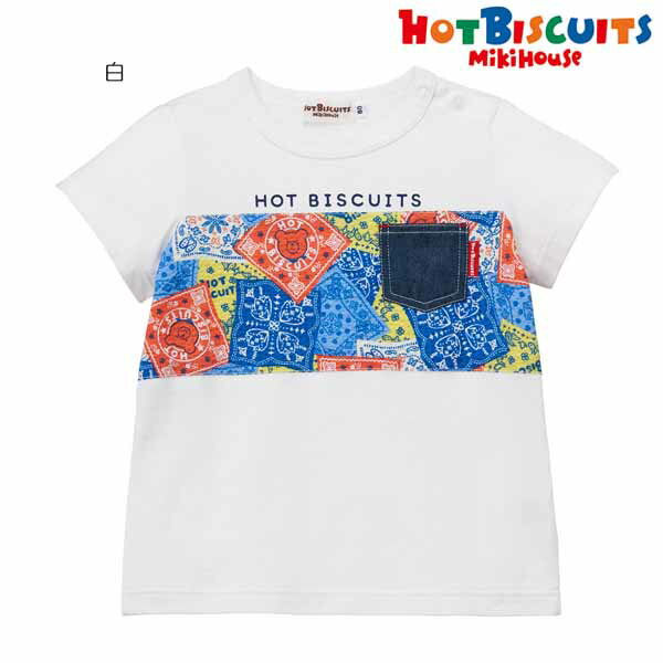 セット価格☆MIKIHOUSE HOTBISCUITS ミキハウス ホットビスケッツ　半袖Tシャツ＆5分丈パンツ＆ソックス3点セットギフト：90cm/13-15cm：72-5201-386gift