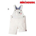 サンクスプライス☆MIKIHOUSE ミキハウス　7分丈オーバーオール：M(80-90cm)：10-3326-786-01