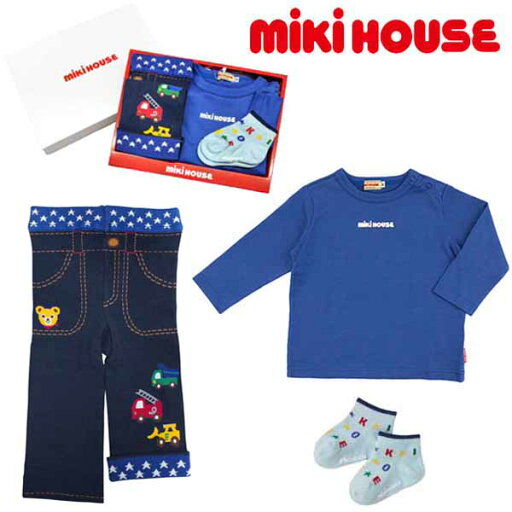 セット価格☆MIKIHOUSE ミキハウス 長袖Tシャツ&スパッツ&ソックス 3点セットギフト【BOX付】:80cm/11-13cm:13-5213-689egift セット価格☆MIKIHOUSE ミキハウス 長袖Tシャツ&スパッツ&ソックス 3点セットギフト【BOX付】:80cm/11-13cm:13-5213-689egift