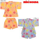 サンクスプライス☆MIKIHOUSE ミキハウス　うさこ♪花火柄甚平スーツ：80cm,90cm：12-7505-950