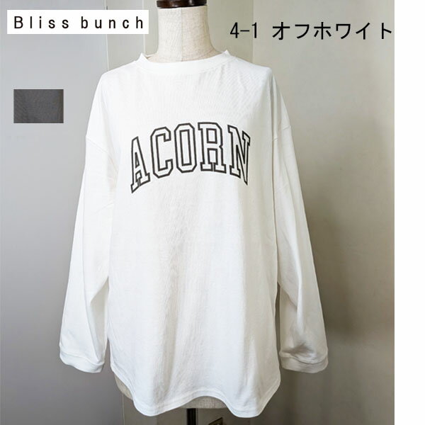 SALE!10%OFF!! Bliss bunch　 どんぐりコロコロ サイドリブ切替ワイドTシャツ　:A758-293：レディース