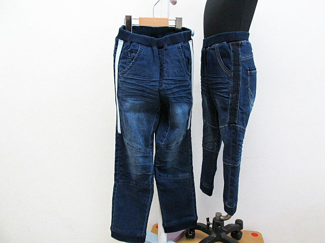 エルコペック／ ニット風デニム切替ジョガーパンツ ：100cm-140cm：cop15009-C5643