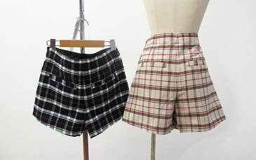 SALE! 50%OFF!! 2020秋冬 ZIDDY ジディ ラップスカート風チェックショートパンツ :140〜150cm、Free:1230-28017