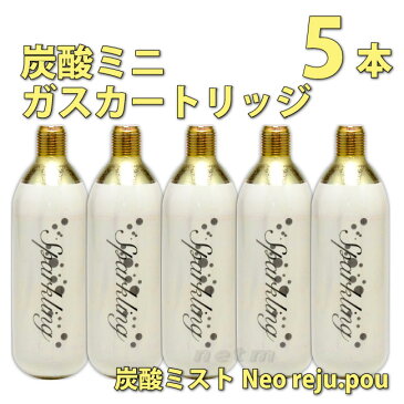 リジュポウ(リジュ・ポゥ) スパークリングミスト専用 炭酸ガスカートリッジボンベ 5本【RCP】
