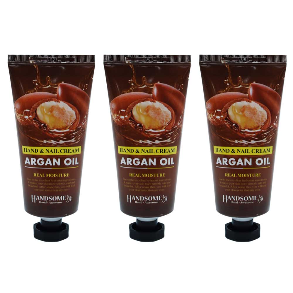 「3本」リアル モイスチュア ハンドクリーム&ネイルクリーム 100g （アルガン） 保湿クリーム