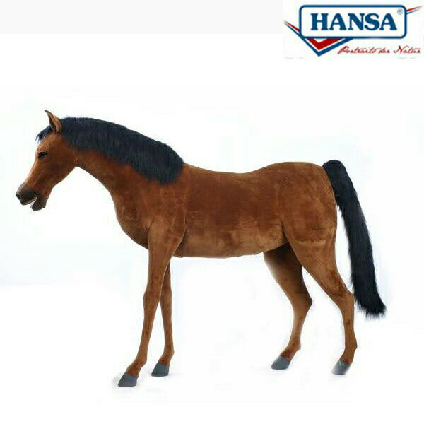 Rakuten - HANSA 5447 サラブレッド175 全長：175cm THOROUGHBRED BH5447 ぬいぐるみ ハンサ クリスマス 誕生日 プレゼント 動物 犬 猫 鳥 うさぎ ペンギン アニマル 置物 人形 フィギュア KOESEN ケーセン 大きい マスコット 実物大 大型