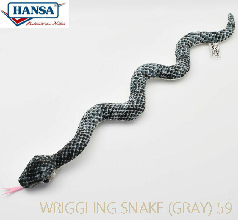 乐天商城 - HANSA BH6027 ヘビ 59cm WRIGGLING SNAKE (GRAY) グレー リアル ぬいぐるみ ハンサ クリスマス 誕生日 プレゼント 動物 アニマル 置物 人形 フィギュア KOESEN ケーセン 大きい マスコット 実物大 大型 蛇 爬虫類