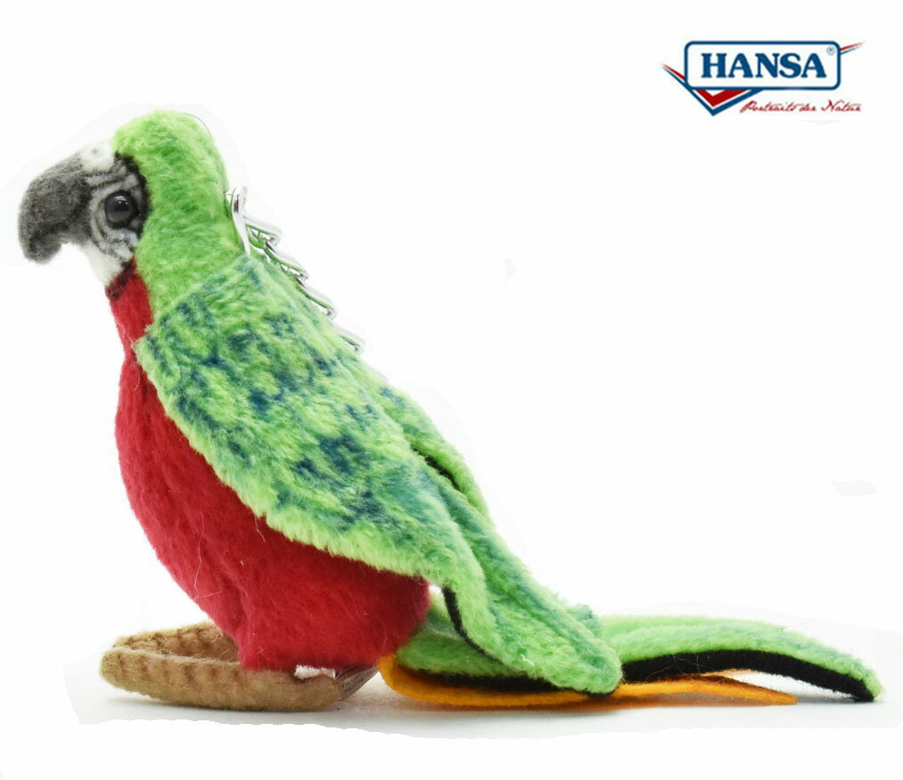 乐天商城 - HANSA 6459 キーホルダー オウム 14cm PARROT KEYCHAIN BH6459 キーチェーン ファー ぬいぐるみ ハンサ クリスマス 誕生日 プレゼント 動物 鳥 小鳥 アニマル 置物 人形 フィギュア KOESEN ケーセン 大きい マスコット 実物大 大型