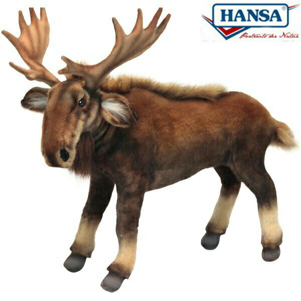乐天商城 - HANSA 6484 ヘラジカ44 全長：44cm MOOSE BH6484 ぬいぐるみ ハンサ トナカイ 鹿 バンビ クリスマス 誕生日 プレゼント 動物 犬 猫 鳥 うさぎ ペンギン アニマル 置物 人形 フィギュア KOESEN ケーセン 大きい マスコット 実物大 大型
