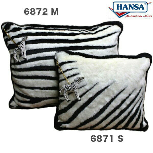 乐天商城 - HANSA 6871 クッション　シマウマS ZEBRA PILLOW BH6871 ぬいぐるみ ハンサ 馬 クリスマス 誕生日 プレゼント 動物 犬 猫 鳥 うさぎ ペンギン アニマル 置物 人形 フィギュア KOESEN ケーセン 大きい マスコット 実物大 大型