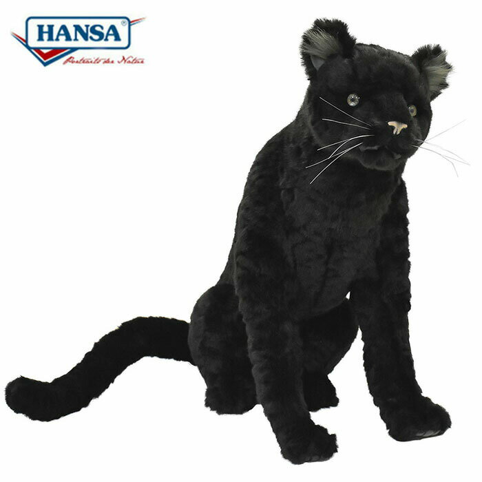 Rakuten - HANSA 7007 クロヒョウ 35cm LEOPARD BH7007 豹 黒豹 ぬいぐるみ ハンサ クリスマス 誕生日 プレゼント 動物 犬 猫 鳥 うさぎ ペンギン アニマル 置物 人形 フィギュア KOESEN ケーセン 黒猫 大きい マスコット 実物大 大型