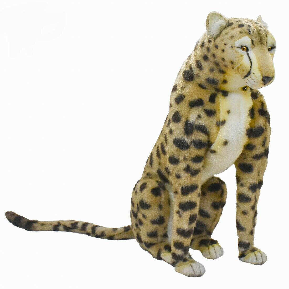Rakuten - HANSA チーター61 H61(cm) 4016 ぬいぐるみ ハンサ クリスマス 誕生日 プレゼント 動物 犬 猫 鳥 うさぎ ペンギン アニマル 置物 人形 フィギュア KOESEN ケーセン 大きい マスコット 実物大 大型