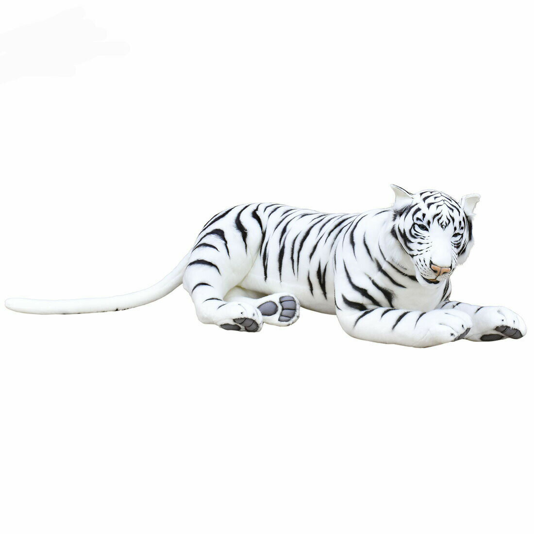 Rakuten - HANSA ホワイトタイガー145 L145(cm) 5920 ぬいぐるみ ハンサ 虎 クリスマス 誕生日 プレゼント 動物 犬 猫 鳥 うさぎ ペンギン アニマル 置物 人形 フィギュア KOESEN ケーセン 大きい マスコット 実物大 大型