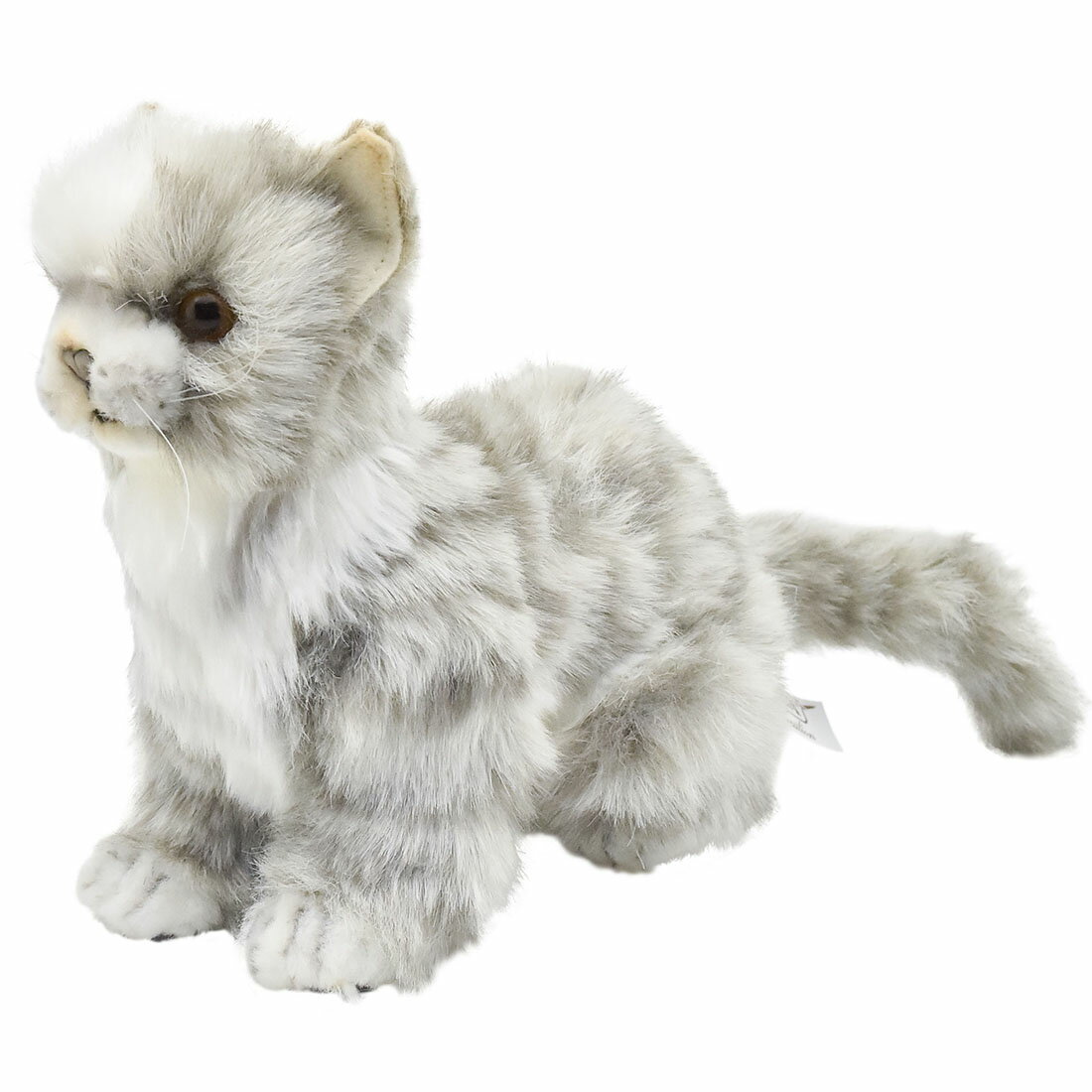 Dog - HANSA 6493 ネコ(コ)　グレー20 全長：20cm KITTEN GRAY BH6493 ぬいぐるみ ハンサ 子猫 クリスマス 誕生日 プレゼント 動物 犬 猫 鳥 うさぎ ペンギン アニマル 置物 人形 フィギュア KOESEN ケーセン 大きい マスコット 実物大 大型