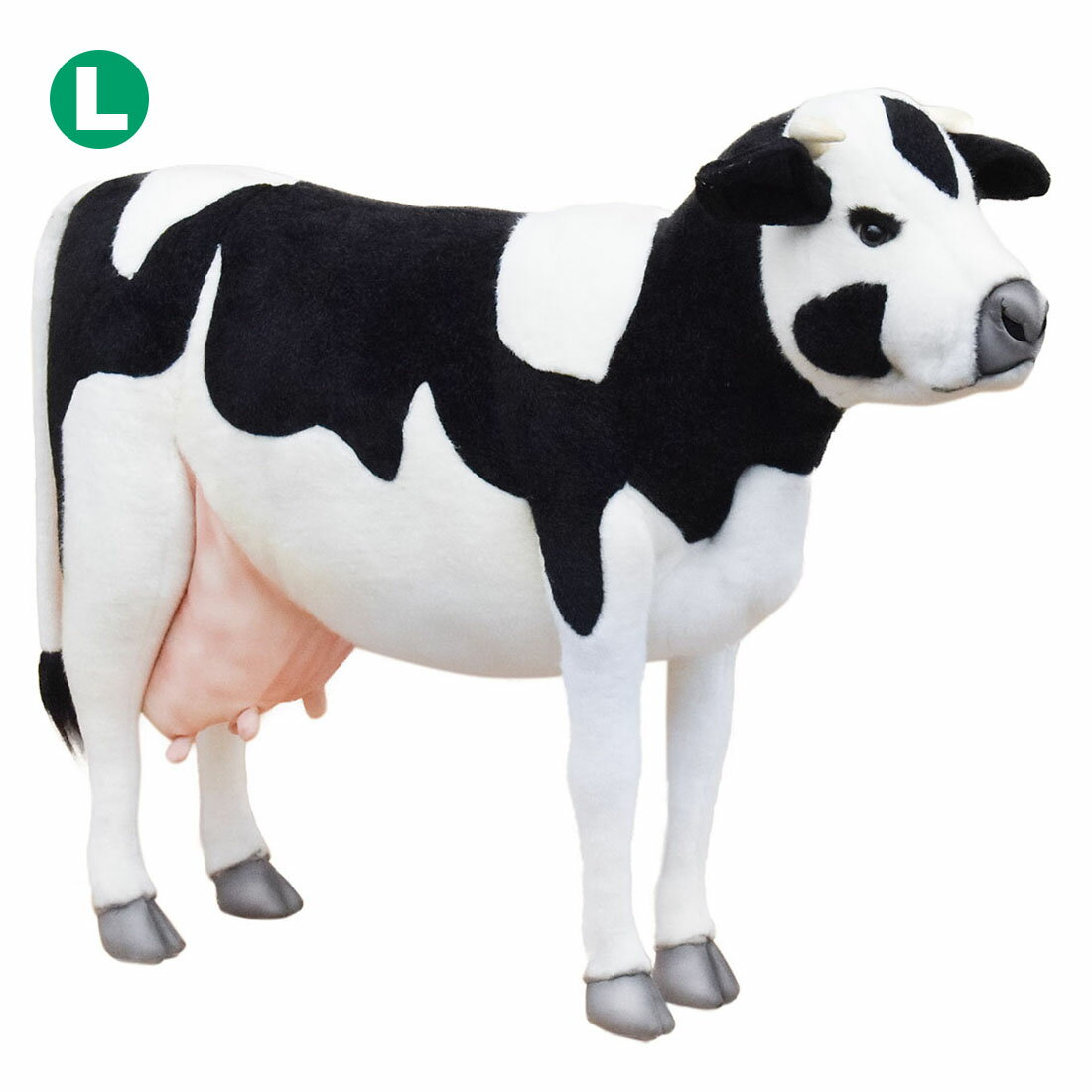 乐天商城 - HANSA 3301 ウシ(メス)87 全長：87cm COW BH3301 ぬいぐるみ ハンサ クリスマス 誕生日 プレゼント 動物 犬 猫 鳥 うさぎ ペンギン アニマル 置物 人形 フィギュア KOESEN ケーセン 大きい マスコット 実物大 大型