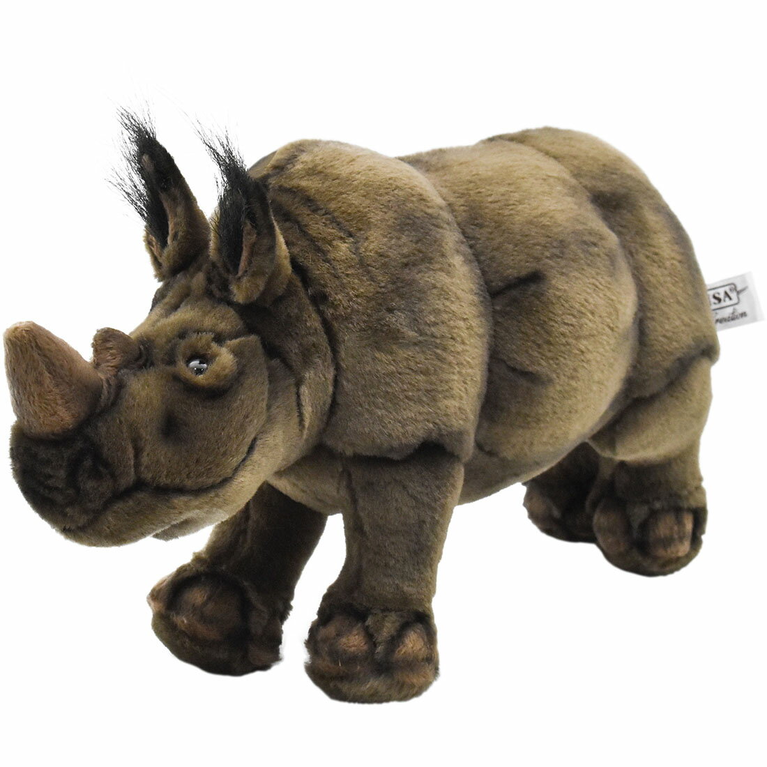 狗 - HANSA 白サイ40 3526 ぬいぐるみ ハンサ クリスマス 誕生日 プレゼント 動物 犬 猫 鳥 うさぎ ペンギン アニマル 置物 人形 フィギュア KOESEN ケーセン 大きい マスコット 実物大 大型