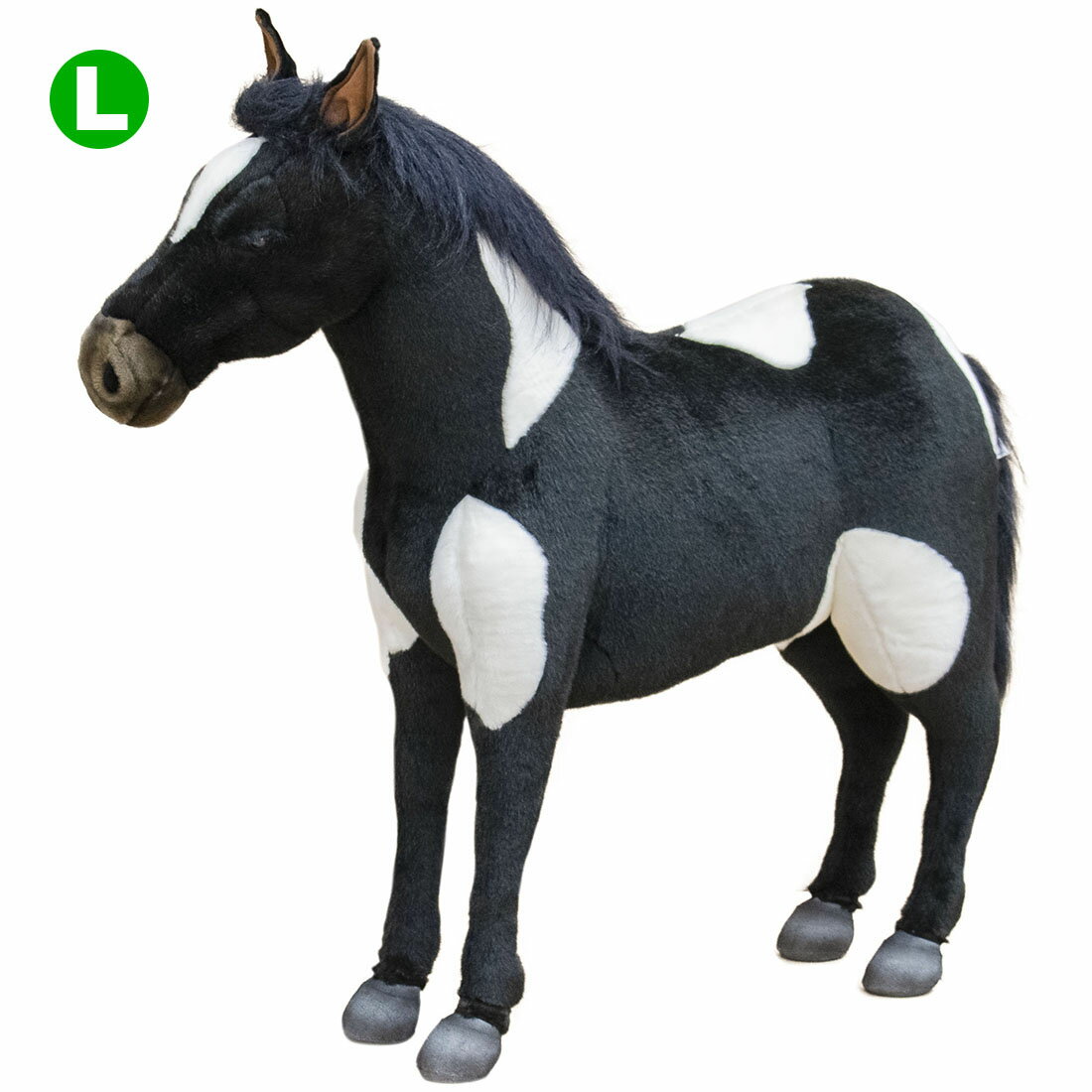 Dog - HANSA シェトランドポニー黒白106 L106(cm) 3669 ぬいぐるみ ハンサ クリスマス 誕生日 プレゼント 動物 犬 猫 鳥 うさぎ ペンギン アニマル 置物 人形 フィギュア KOESEN ケーセン 大きい マスコット 実物大 大型