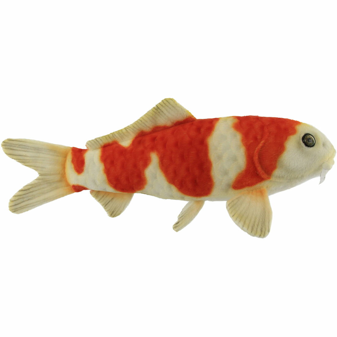 Rakuten - HANSA BH8308 錦鯉 紅白 35 KOI 鯉 コイ アクアリウム ニシキゴイ 泳ぐ宝石 柄 白黒 リアル ぬいぐるみ ハンサ 誕生日 プレゼント 動物 犬 猫 鳥 うさぎ ペンギン アニマル 置物 人形 フィギュア 大きい マスコット 実物大 大型 ビッグ おすすめ かわいい おしゃれ とんぼ