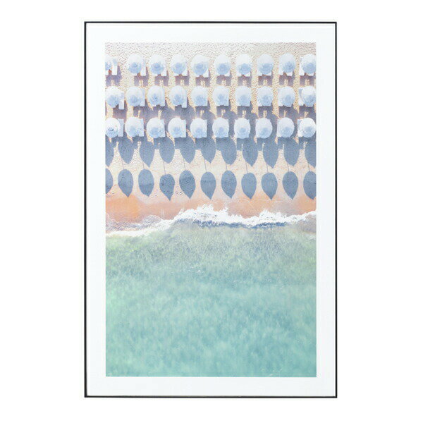 乐天商城 - アートパネル ART-199F　/　アートパネル 60×90cm グラフィックパネル デザインボード ビーチ 海 海岸 海水浴 パラソル 夏 波 アート イラスト 絵画 写真 インテリア 飾り 壁掛け 立て掛け 額 絵 北欧 ポスター リビング 玄関 モダン おしゃれ 海 ブランド