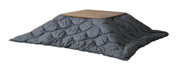 リバーシブル コタツ布団 正方形 KK-167B アウトドア 掛布団 収納バッグ付き シュラフ ブラック-ホワイト ライトグレー/こたつ こたつ布団 コタツふとん こたつふとん 保温 約190×190 シンプル おしゃれ カバー ヴィンテージ ナチュラル 北欧 和室 薄掛け 黒白