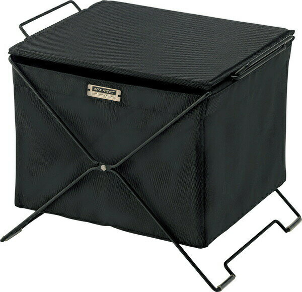 フォールディングバスケット MIP-75BK ブラック 蓋付き スタッキング可能 折りたたみ ラック ランドリーボックス アウトドア 持ち運び ポータブル 収納 おすすめ おしゃれ 洗濯かご