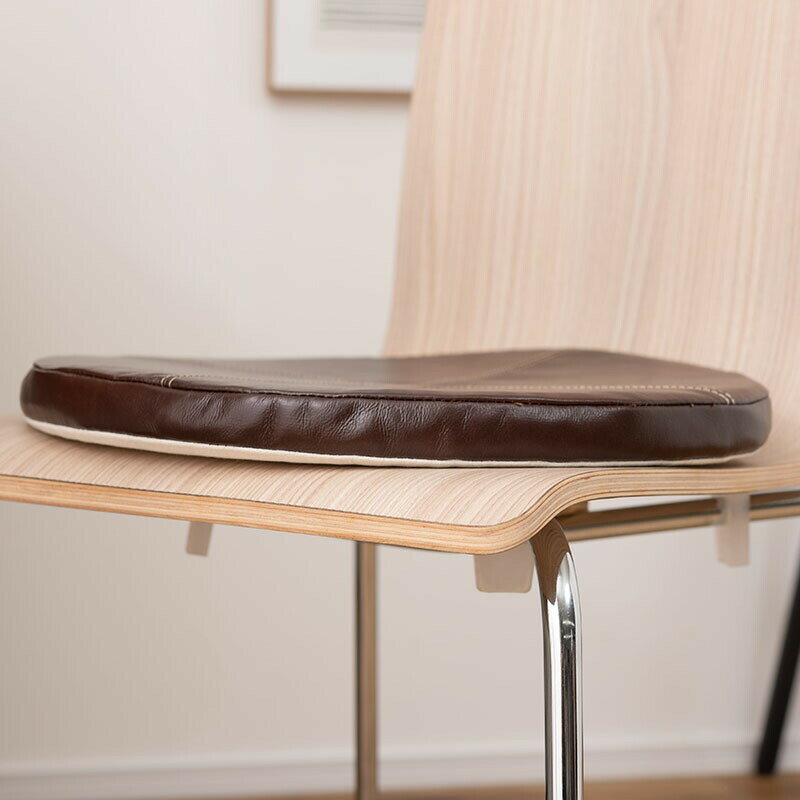 レザー シートクッション SC-10BR 座布団 クッション 椅子用クッション 座面クッション ボンデッドレザー レザークッション ヴィンテージ おしゃれ 車 オフィス エコ ベンチ 本革 端材 渋い カッコいい おしゃれ おすすめ [2]