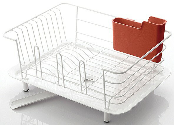 ディッシュドレイナー RST-556WH 水切り 水切りかご 水切りラック 水切りトレー ステンレス シンク キッチン お皿 スリム お洒落 かわいい 雑貨 バ...