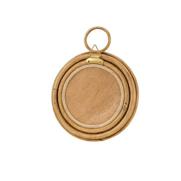 手編み ラタンミラー [小] MR-711 壁掛け 鏡 ミラー 丸型 ウォールミラー 壁かけ アジアン 化粧鏡 寝室 ドレッサー おしゃれ インテリア 家具 新生活 一人暮らし [2]