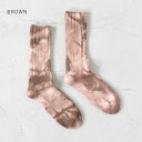 【SALE 30%OFF】hobo(ホーボー)/TIE-DYED CREW SOCKS C/N/PU タイダイクルーソックス【メール便2点まで可能】【返品交換不...