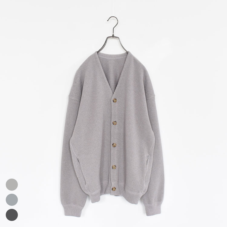 【SALE 20％OFF】crepuscule(クレプスキュール)/MOSS STITCH V/N CARDIGAN モスステッチVネックカーディガン【2022春夏】【返品交換不可】