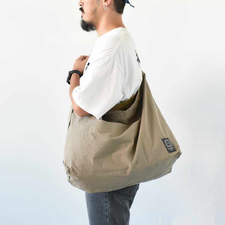 【SALE 20％OFF】hobo（ホーボー）/AZUMA SHOULDER BAG L COTTON NYLON RIPSTOP OVER DYED【返品交換不可】 3