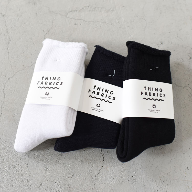 楽天web store BINGOYA -楽天市場店-THING FABRICS（シングファブリックス）/CREW SOCKS オーガニック糸パイルクルーソックス【メール便2点まで可能】