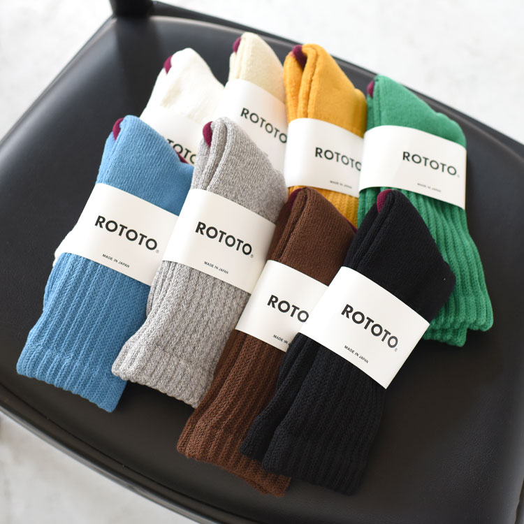 【SALE 10％OFF】ROTOTO ロトト /LOOSE PILE CREW SOCKS ルーズパイルクルーソックス【返品交換不可】