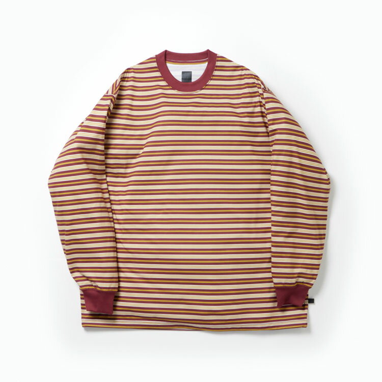 DAIWA PIER39（ダイワ ピア39）/TECH DRAWSTRING MULTI BORDER L/S TEE テックドローストリングマルチボーダーロングスリーブT