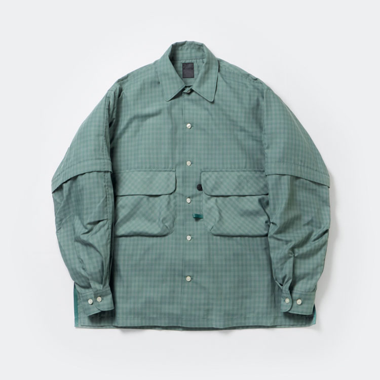 DAIWA PIER39（ダイワ ピア39）/TECH SPORTS OPEN COLLAR SHIRTS L/S MINI PLAIDS テックスポーツオープンカラーシャツロングスリーブ ミニプレイド