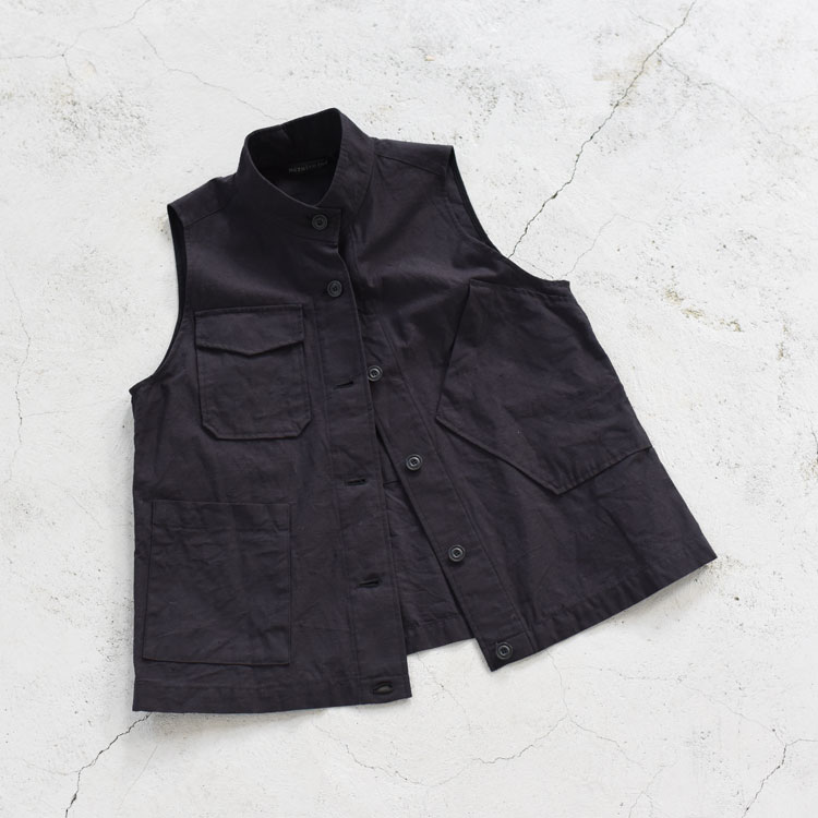 mizuiro indi~YCChj/stand collar work vest X^hJ[[NxXgy2024tāz