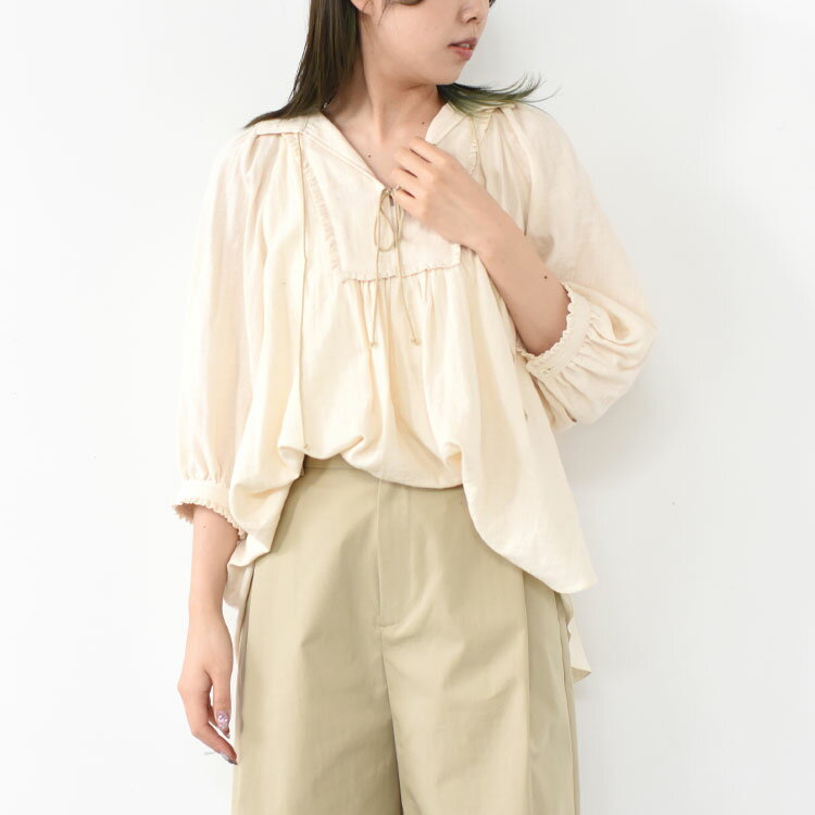 THE SHINZONE（シンゾーン）/GAZE SMOCK BLOUSE ガーゼスモックブラウス【2024春夏】