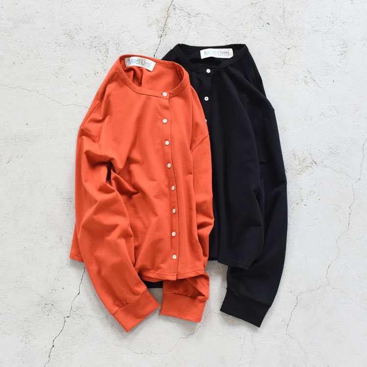 MidiUmii~fBE~j/crew neck short cardigan N[lbNV[gJ[fBKy2024tāz